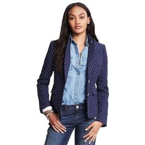 Banana Republic Blue Polka Dot Blazer